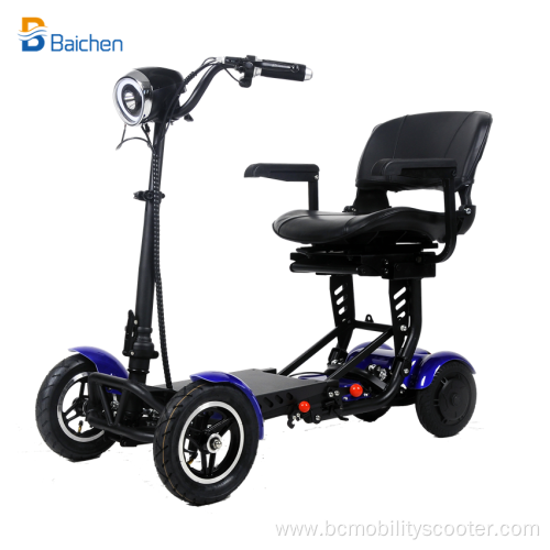 4 Wheels Disabled Folding Mobility Scooter For Handicapped